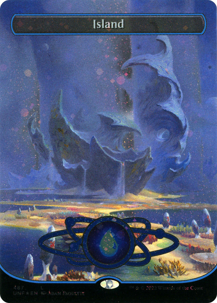 Island (487) (Planetary Space-ic Land) (Galaxy Foil) [Unfinity]