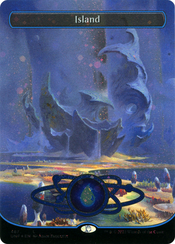 Island (487) (Planetary Space-ic Land) (Galaxy Foil) [Unfinity]