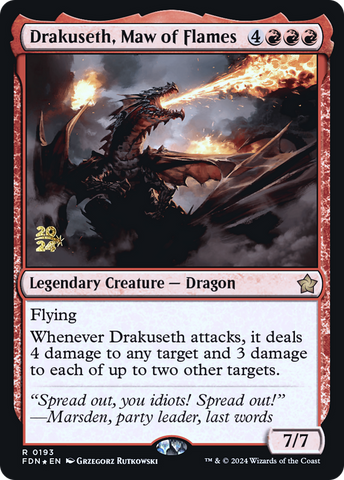 Drakuseth, Maw of Flames [Foundations Prerelease Promos]