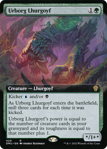 Urborg Lhurgoyf (Extended Art) [Dominaria United]