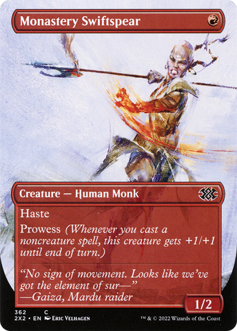 Monastery Swiftspear (Borderless Alternate Art) [Double Masters 2022]