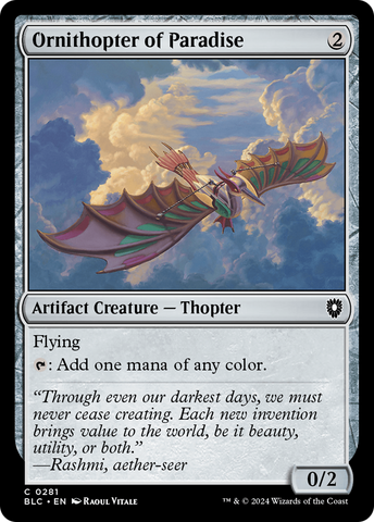 Ornithopter of Paradise [Bloomburrow Commander]