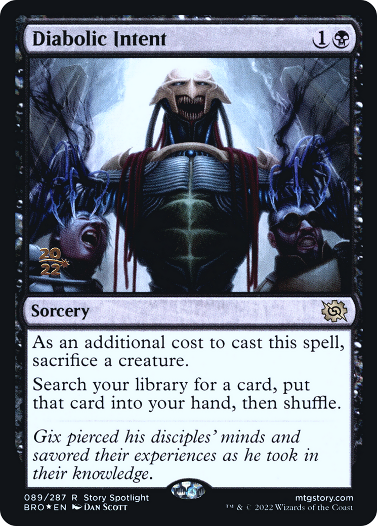 Diabolic Intent [The Brothers' War: Prerelease Promos]