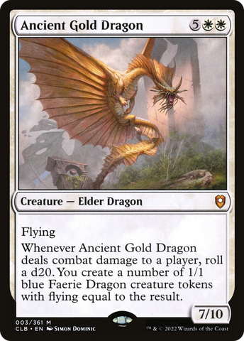 Ancient Gold Dragon [Commander Legends: Battle for Baldur's Gate]