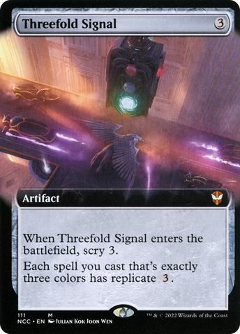 Threefold Signal (Extended Art) [Streets of New Capenna Commander]