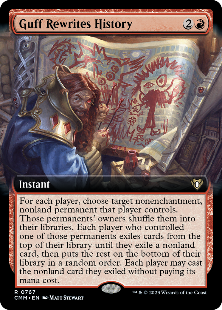 Guff Rewrites History (Extended Art) [Commander Masters]