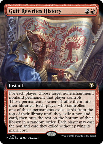 Guff Rewrites History (Extended Art) [Commander Masters]