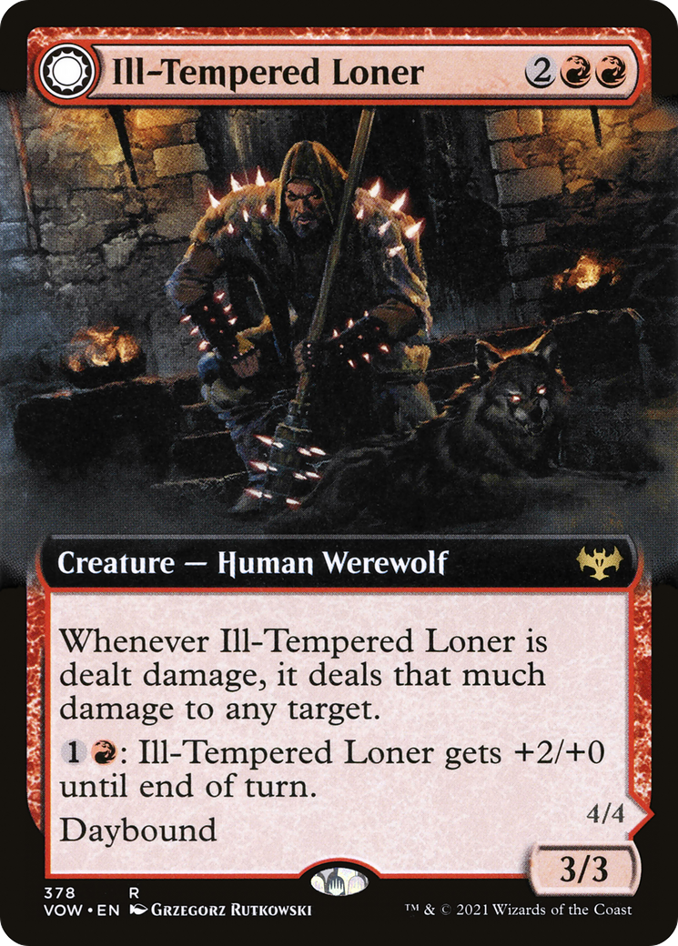 Ill-Tempered Loner // Howlpack Avenger (Extended) [Innistrad: Crimson Vow]