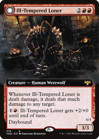 Ill-Tempered Loner // Howlpack Avenger (Extended) [Innistrad: Crimson Vow]