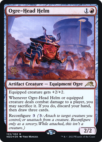 Ogre-Head Helm [Kamigawa: Neon Dynasty Prerelease Promos]