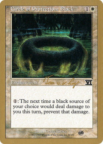 Circle of Protection: Black (Tom van de Logt) (SB) [World Championship Decks 2000]
