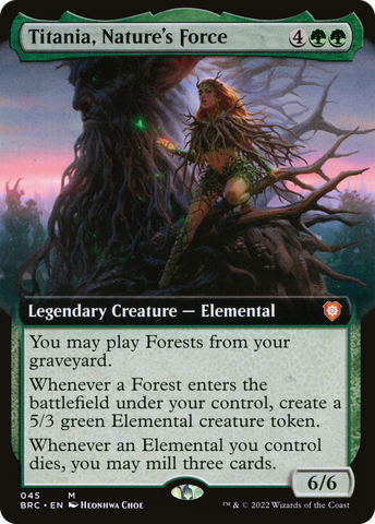 Titania, Nature's Force (Extended Art) [The Brothers' War Commander]