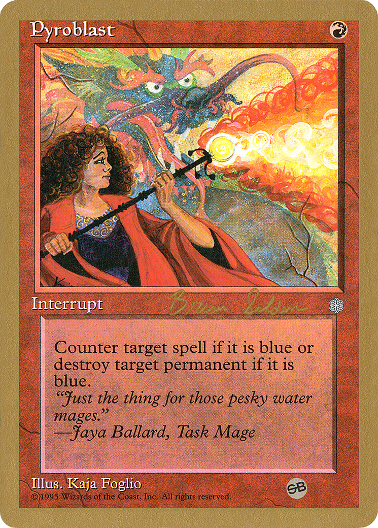Pyroblast (Brian Selden) (SB) [World Championship Decks 1998]