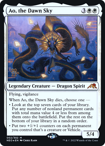 Ao, the Dawn Sky [Kamigawa: Neon Dynasty Prerelease Promos]