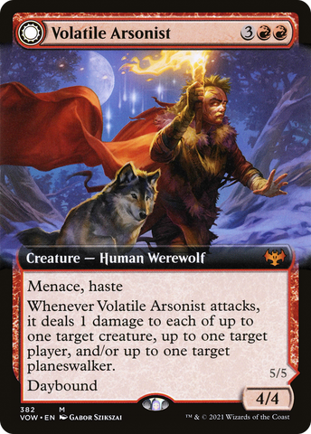 Volatile Arsonist // Dire-Strain Anarchist (Extended) [Innistrad: Crimson Vow]