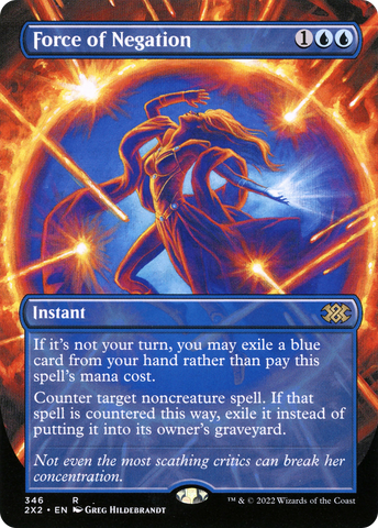 Force of Negation (Borderless Alternate Art) [Double Masters 2022]