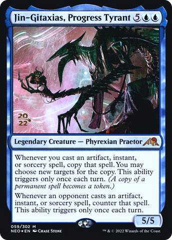 Jin-Gitaxias, Progress Tyrant [Kamigawa: Neon Dynasty Prerelease Promos]