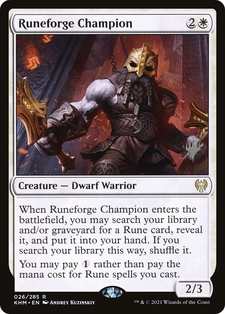 Runeforge Champion [Kaldheim Promo Pack]