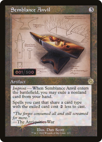 Semblance Anvil (Retro Schematic) (Serial Numbered) [The Brothers' War Retro Artifacts]