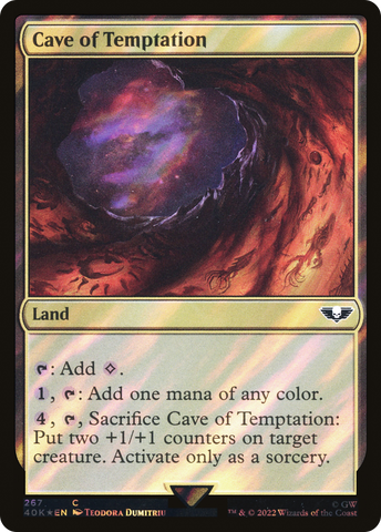 Cave of Temptation (Surge Foil) [Universes Beyond: Warhammer 40,000]