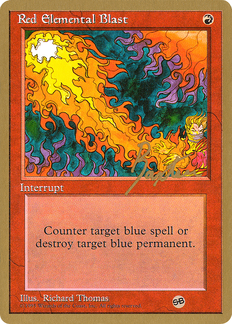 Red Elemental Blast (George Baxter) (SB) [Pro Tour Collector Set]