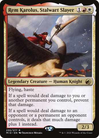 Rem Karolus, Stalwart Slayer (Promo Pack) [Innistrad: Midnight Hunt Promos]
