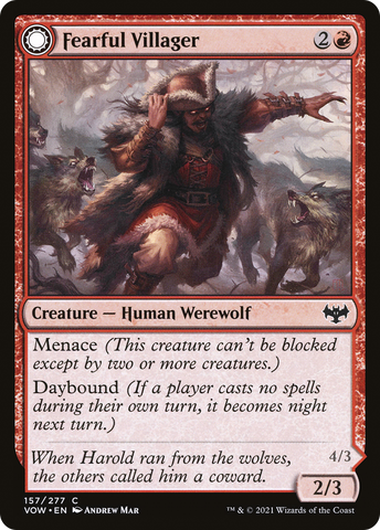 Fearful Villager // Fearsome Werewolf [Innistrad: Crimson Vow]