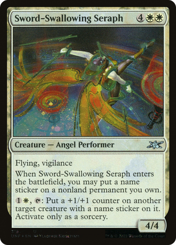 Sword-Swallowing Seraph (Galaxy Foil) [Unfinity]