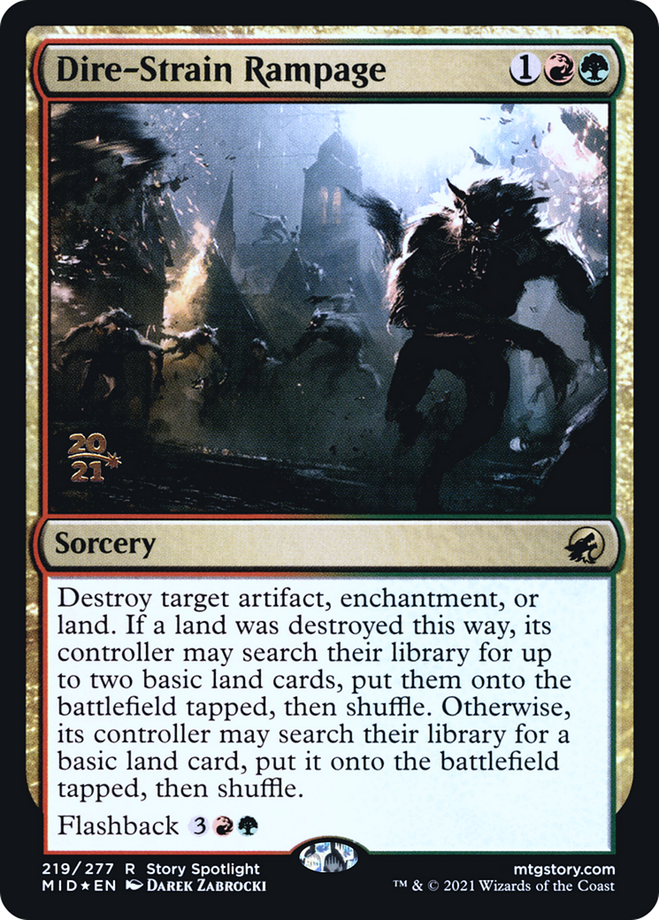 Dire-Strain Rampage [Innistrad: Midnight Hunt Prerelease Promos]