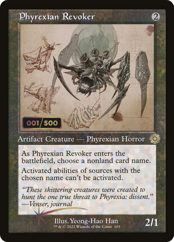 Phyrexian Revoker (Retro Schematic) (Serial Numbered) [The Brothers' War Retro Artifacts]