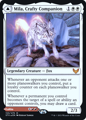 Mila, Crafty Companion // Lukka, Wayward Bonder [Strixhaven: School of Mages Prerelease Promos]