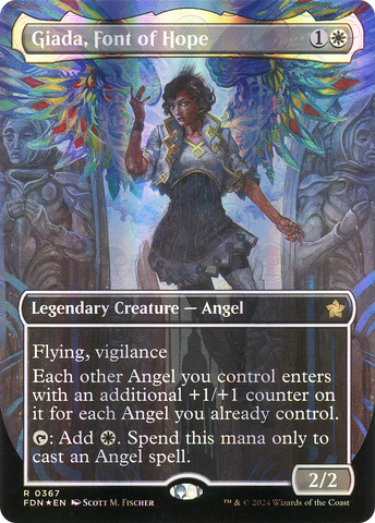 Giada, Font of Hope (Borderless) (Mana Foil) [Foundations]