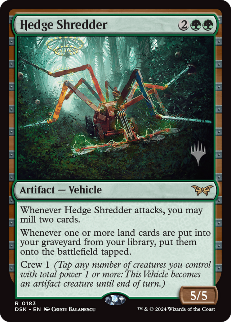 Hedge Shredder (Promo Pack) [Duskmourn: House of Horror Promos]