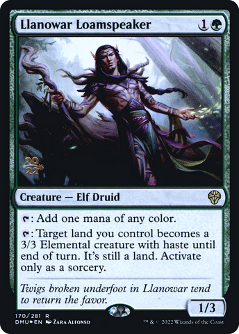 Llanowar Loamspeaker [Dominaria United Prerelease Promos]