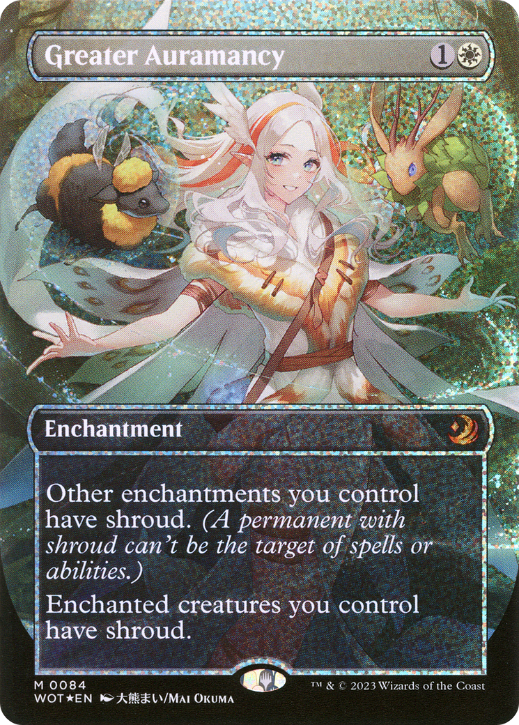 Greater Auramancy (Anime Borderless) (Confetti Foil) [Wilds of Eldraine: Enchanting Tales]