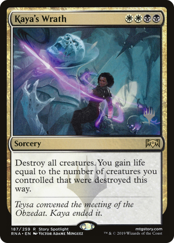 Kaya's Wrath (Promo Pack) [Ravnica Allegiance Promos]