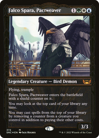 Falco Spara, Pactweaver (Showcase Golden Age Gilded Foil) [Streets of New Capenna]
