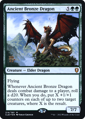 Ancient Bronze Dragon [Commander Legends: Battle for Baldur's Gate Prerelease Promos]