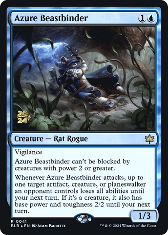 Azure Beastbinder [Bloomburrow Prerelease Promos]