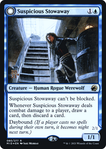 Suspicious Stowaway // Seafaring Werewolf [Innistrad: Midnight Hunt Prerelease Promos]