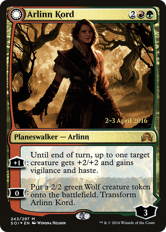 Arlinn Kord // Arlinn, Embraced by the Moon [Shadows over Innistrad Prerelease Promos]