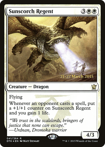 Sunscorch Regent  [Dragons of Tarkir Prerelease Promos]