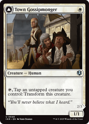 Town Gossipmonger // Incited Rabble [Innistrad Remastered]