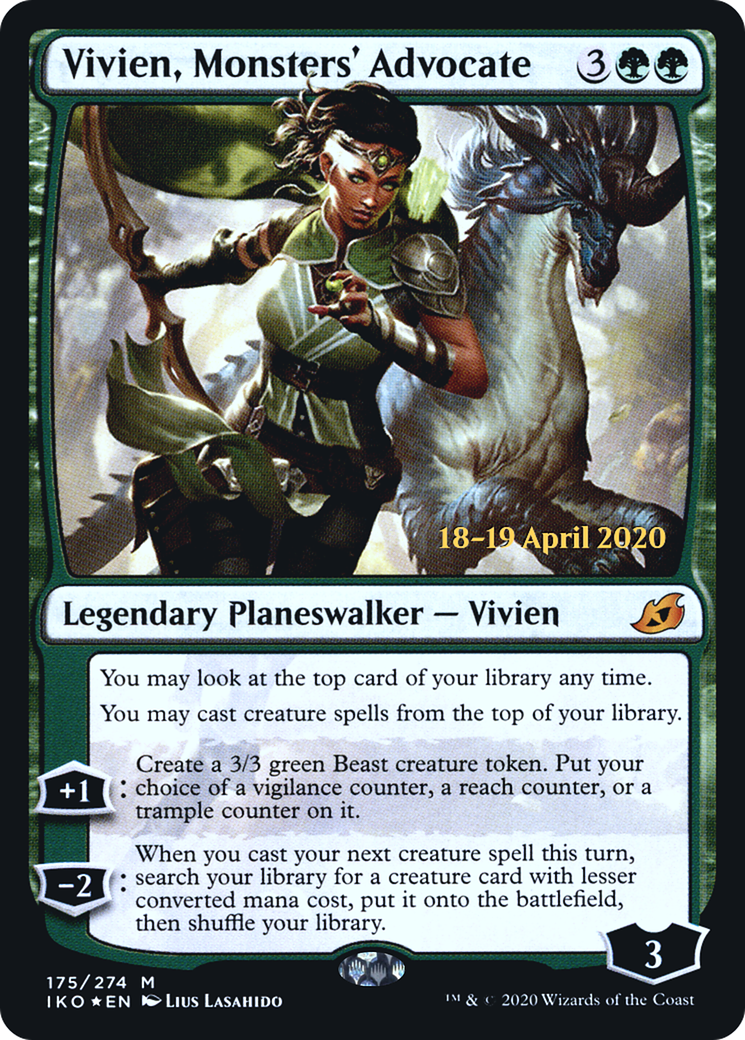 Vivien, Monsters' Advocate  [Ikoria: Lair of Behemoths Prerelease Promos]