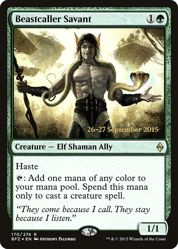 Beastcaller Savant  [Battle for Zendikar Prerelease Promos]