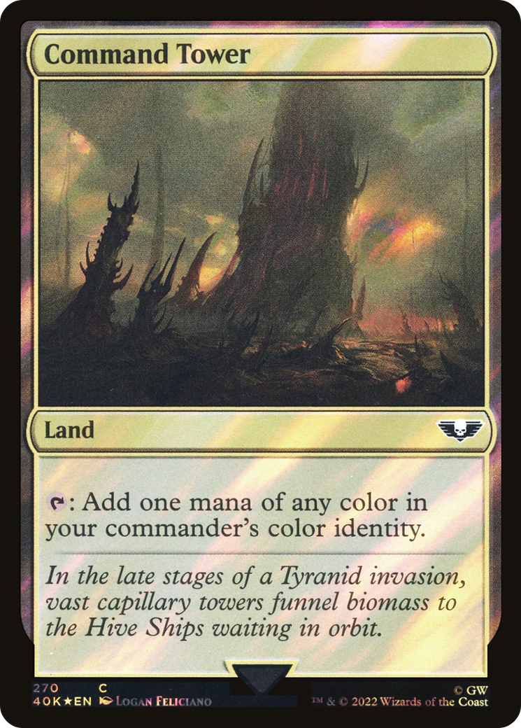 Command Tower (270) (Surge Foil) [Universes Beyond: Warhammer 40,000]