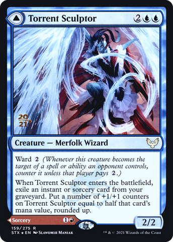 Torrent Sculptor // Flamethrower Sonata [Strixhaven: School of Mages Prerelease Promos]