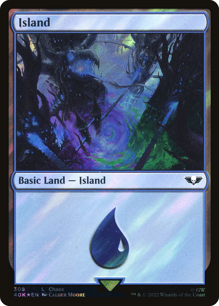 Island (308) (Surge Foil) [Universes Beyond: Warhammer 40,000]