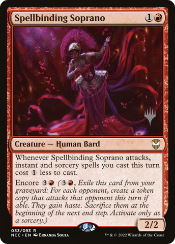 Spellbinding Soprano (Promo Pack) [Streets of New Capenna Commander Promos]