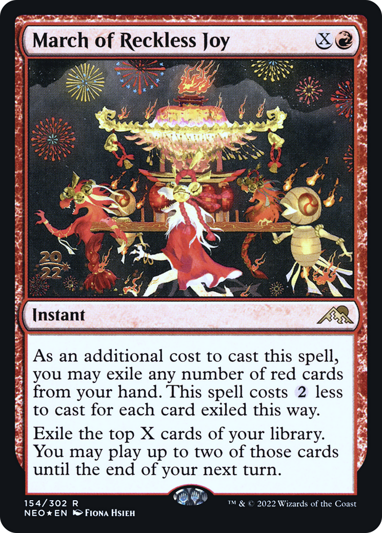 March of Reckless Joy [Kamigawa: Neon Dynasty Prerelease Promos]